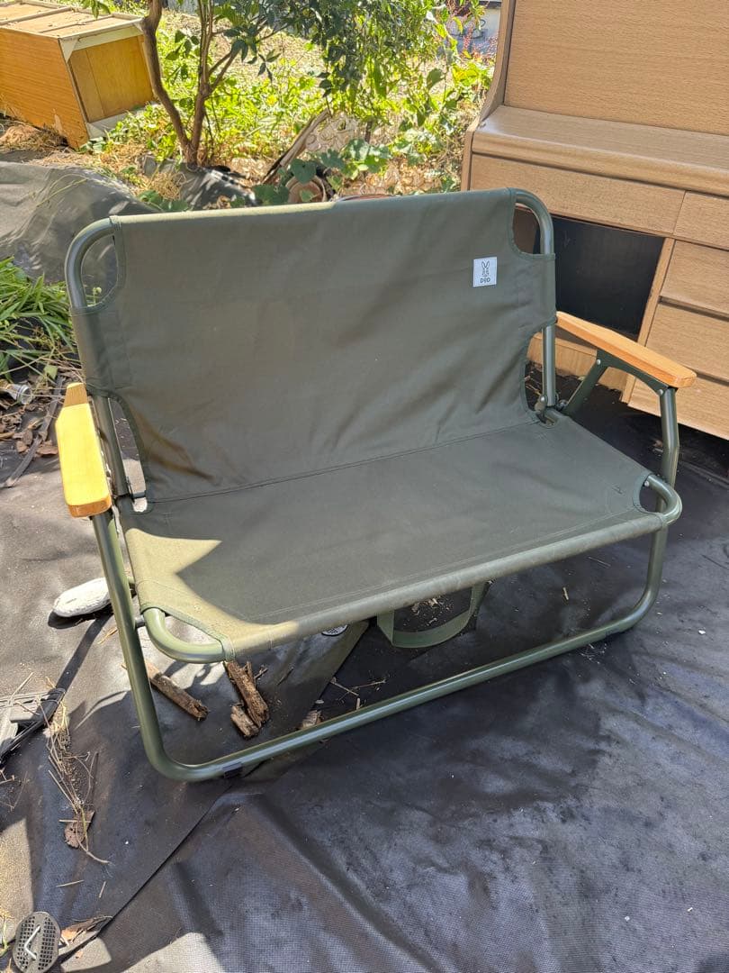 DOD グッドラックソファ カーキ 2人掛け 折りたたみチェア キャンプ