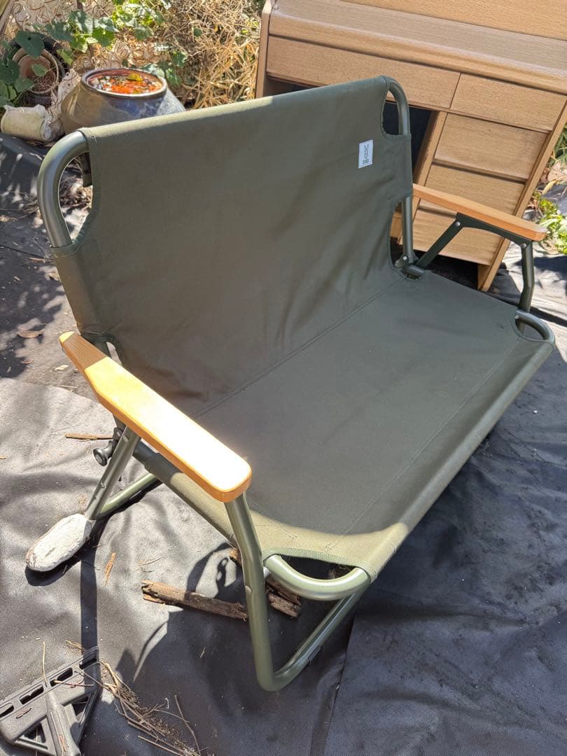 DOD グッドラックソファ カーキ 2人掛け 折りたたみチェア キャンプ