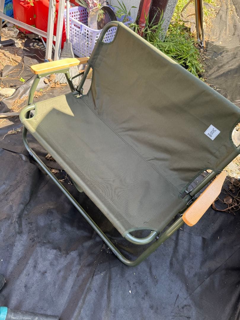 DOD グッドラックソファ カーキ 2人掛け 折りたたみチェア キャンプ