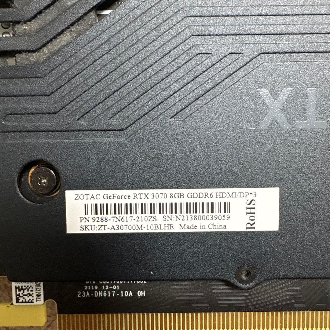 グラフィックボード・グラボ・ビデオカード ZOTAC GeForce RTX 3070 8GB GDDR6