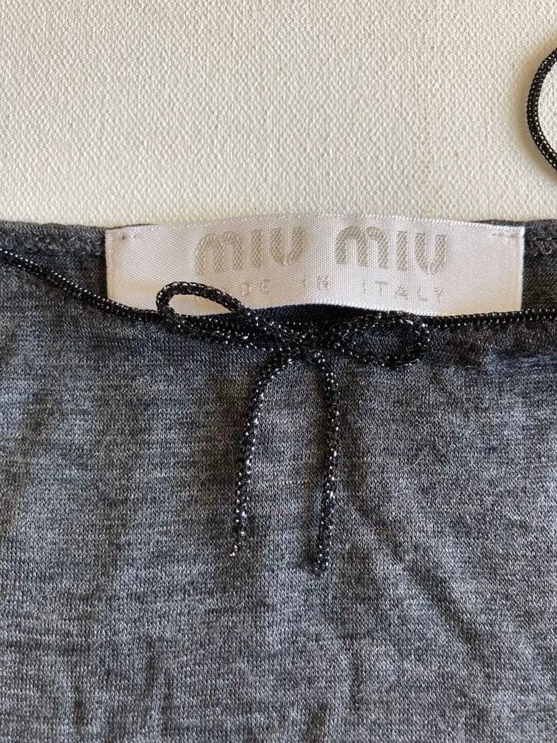 MIU MIU チャコールグレー キャミソール