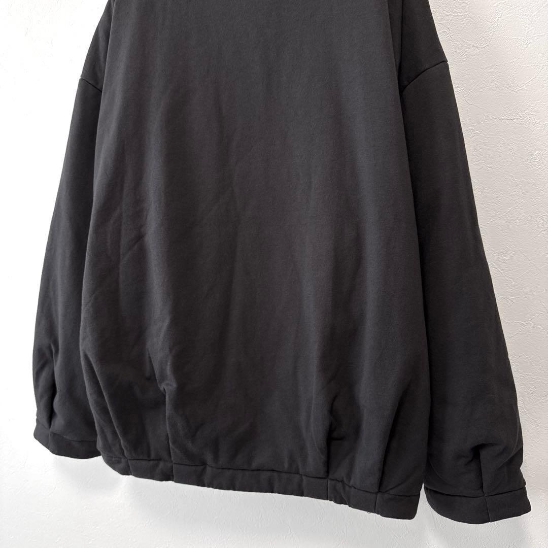 RNA-N 中綿カットソージャケット ノーカラー オーバーサイズ スミクロ