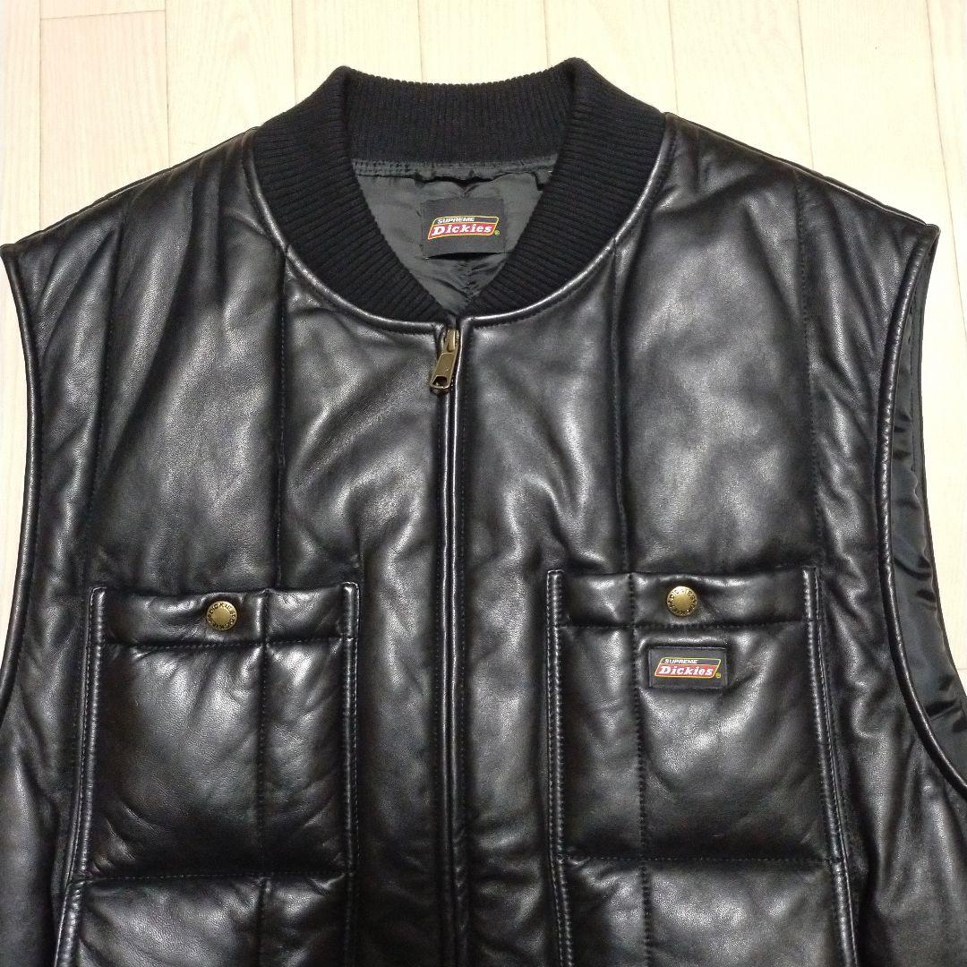 美品　Supreme × Dickies コラボコレクション　レザーワークベスト