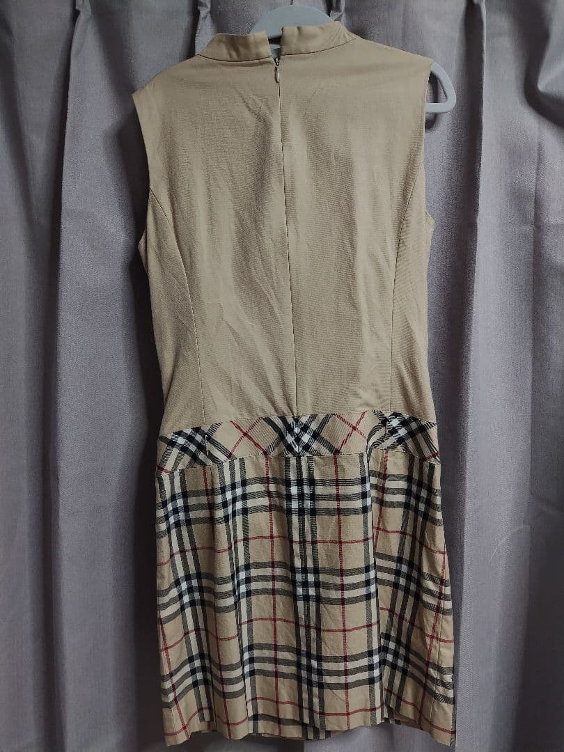Burberry　バーバリー　ノースリーブワンピース ベージュ/チェック