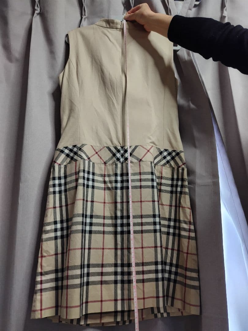 Burberry　バーバリー　ノースリーブワンピース ベージュ/チェック