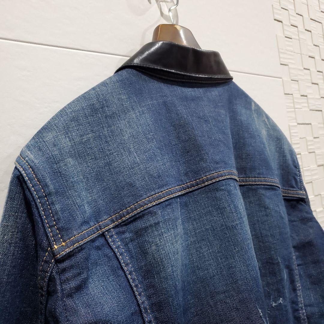 【レア！美品、XL相当】DSQUARED2 レザー切替 デニムジャケット、シャツ