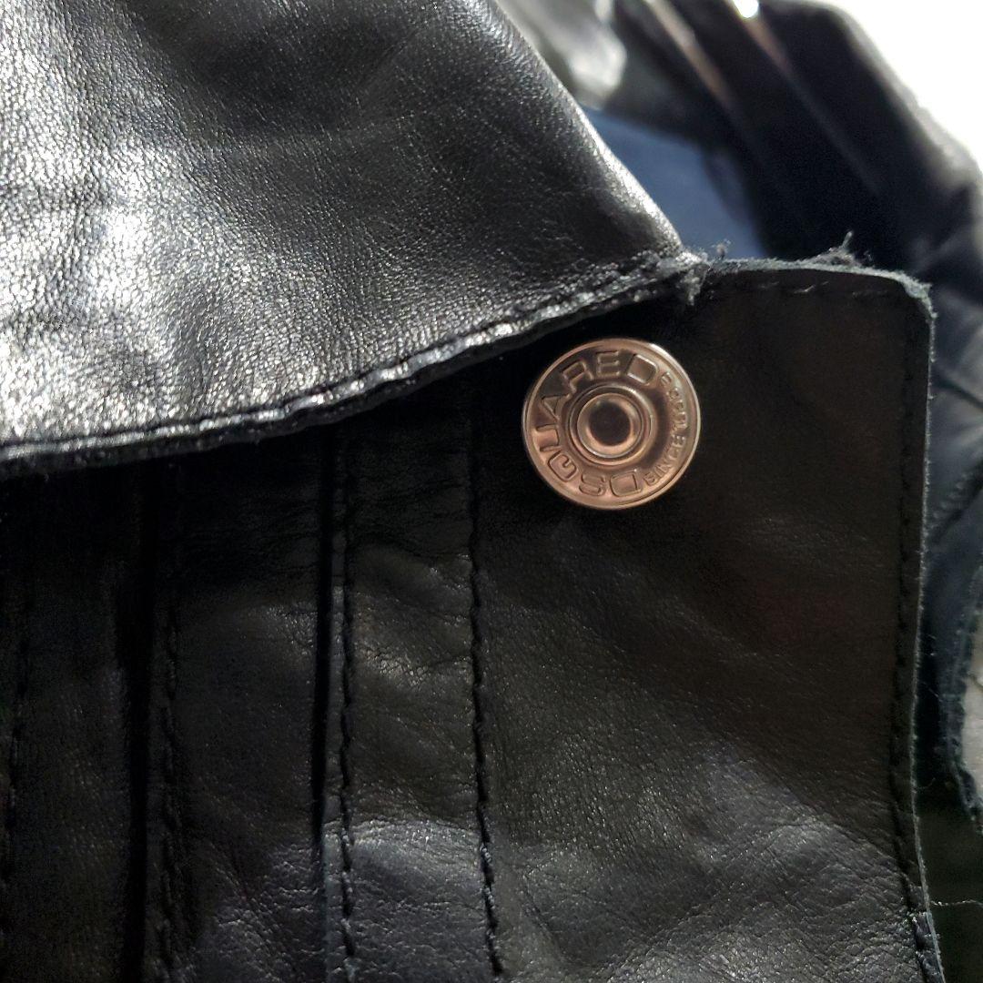 【レア！美品、XL相当】DSQUARED2 レザー切替 デニムジャケット、シャツ