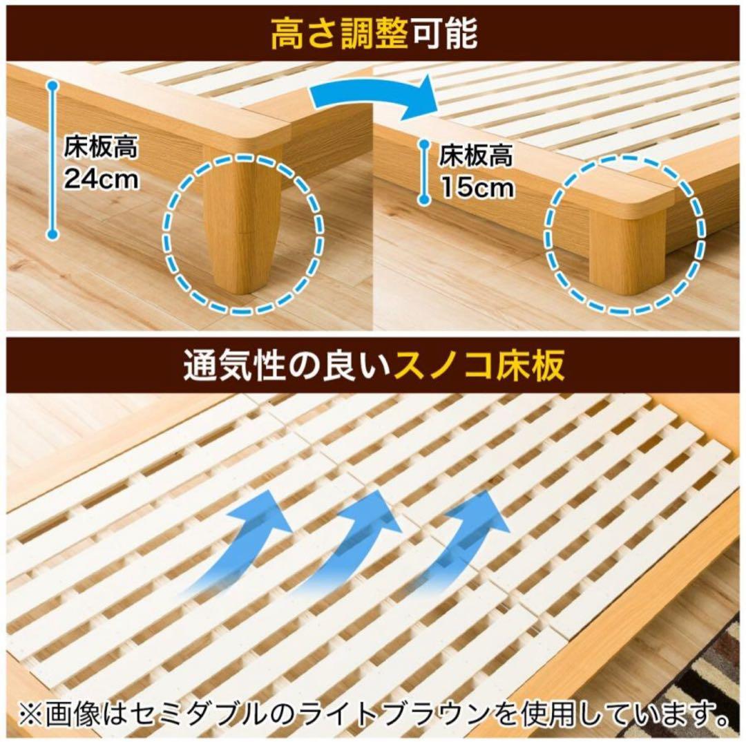 Jpn　ニトリ　ベッド ダブル すのこベッドフレーム(ロデリック)