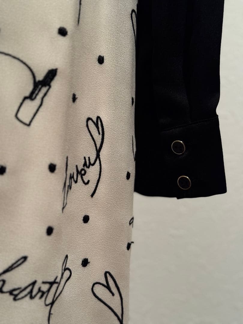 グレースコンチネンタル　モチーフ刺繍シャツワンピース　36