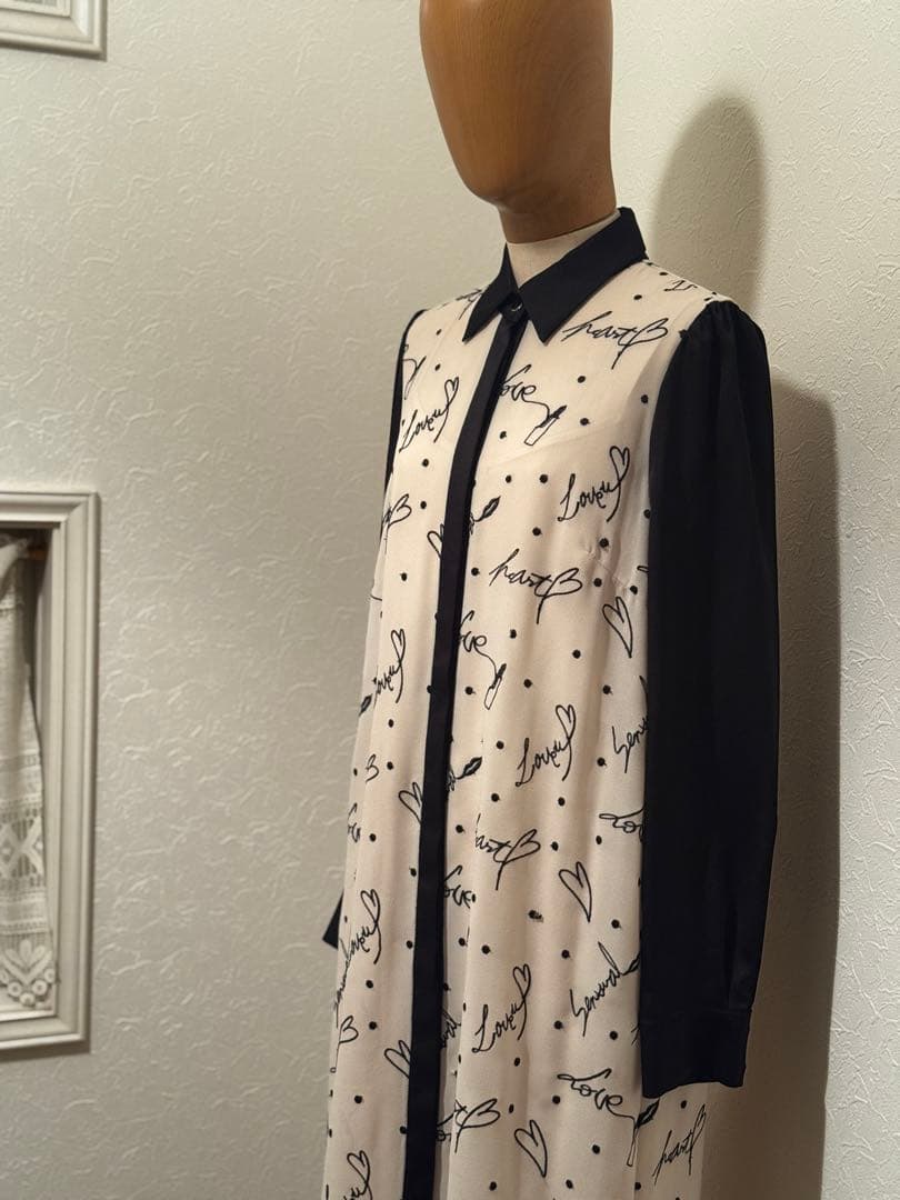 グレースコンチネンタル　モチーフ刺繍シャツワンピース　36