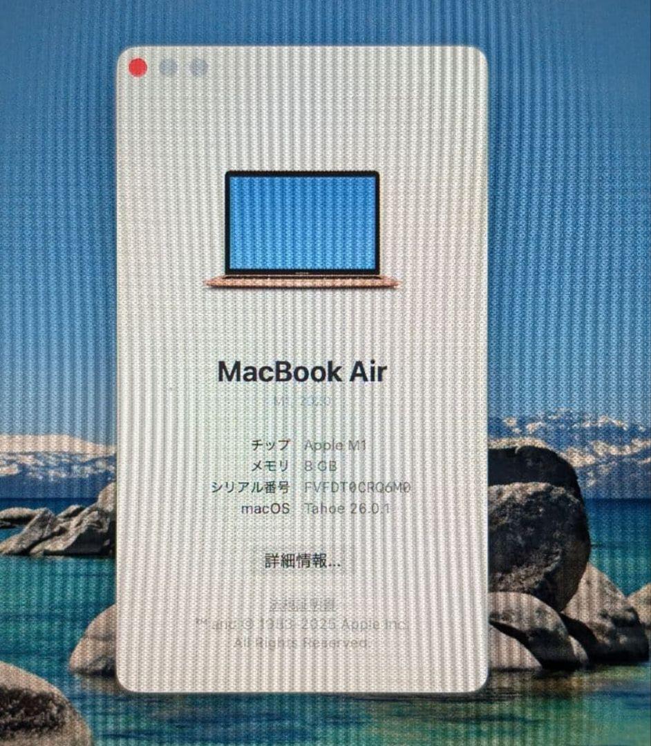 MacBook 13インチ 本体 ローズ ゴールド US配列 M1チップ 動作済