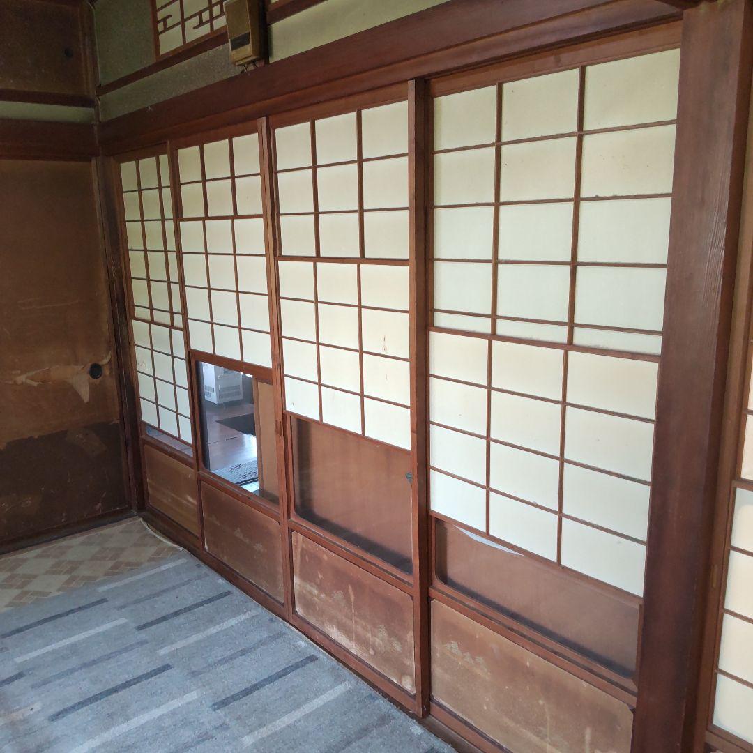 専用　直接引取　雪見障子　障子　建具　昭和　古民家　４枚組　リフォーム