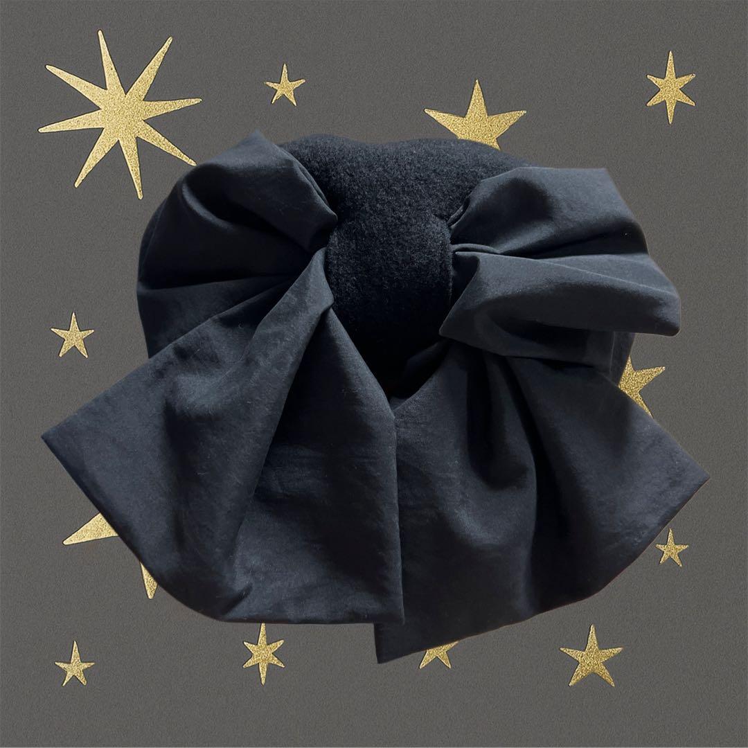 CA4LA 未使用　リボンマリンCAS カシラ　バラ色の帽子　大きなバックリボン