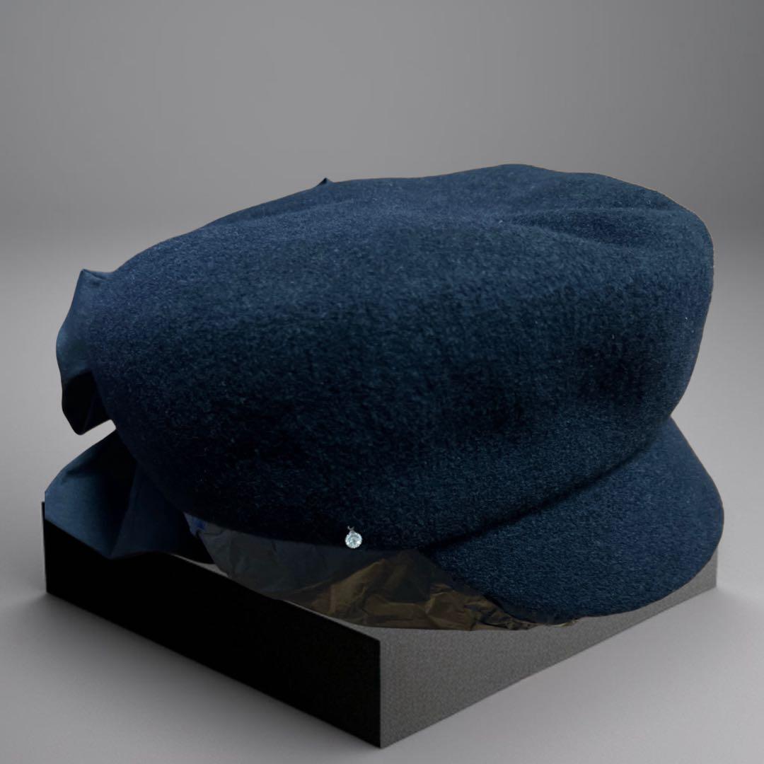 CA4LA 未使用　リボンマリンCAS カシラ　バラ色の帽子　大きなバックリボン