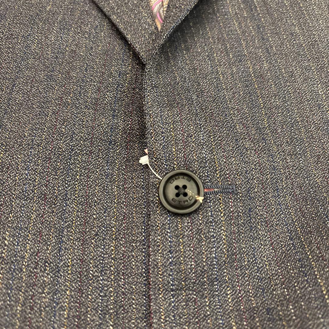 【ETRO 】グレー ビジネススーツ ペイズリー裏地　美品