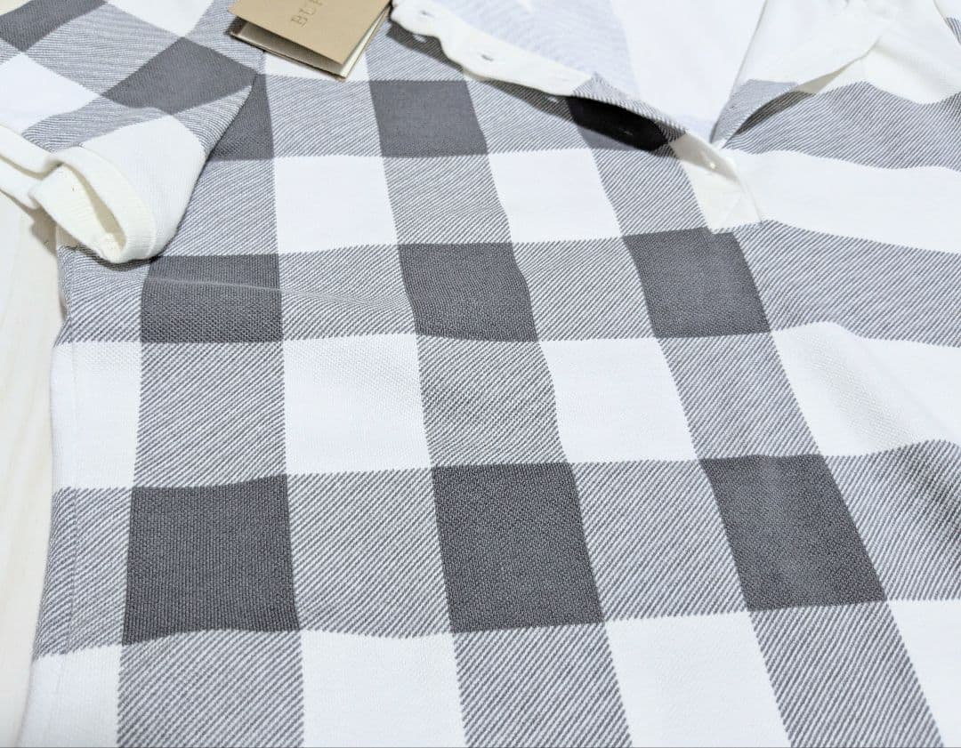 未使用★バーバリーブリット ポロシャツ 半袖 メガチェック ノバチェック