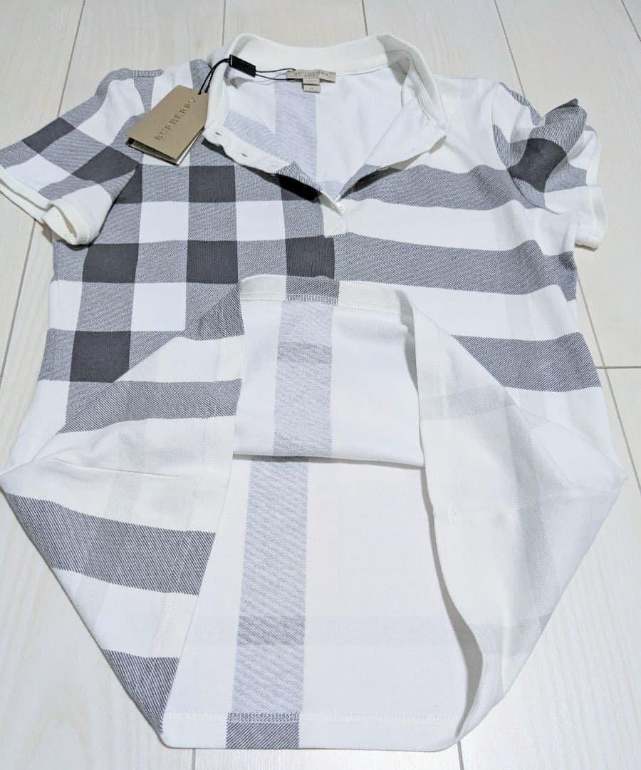 未使用★バーバリーブリット ポロシャツ 半袖 メガチェック ノバチェック