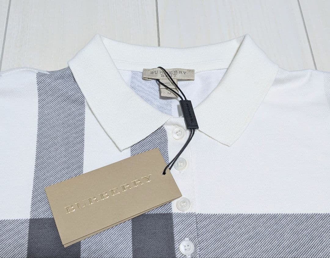 未使用★バーバリーブリット ポロシャツ 半袖 メガチェック ノバチェック