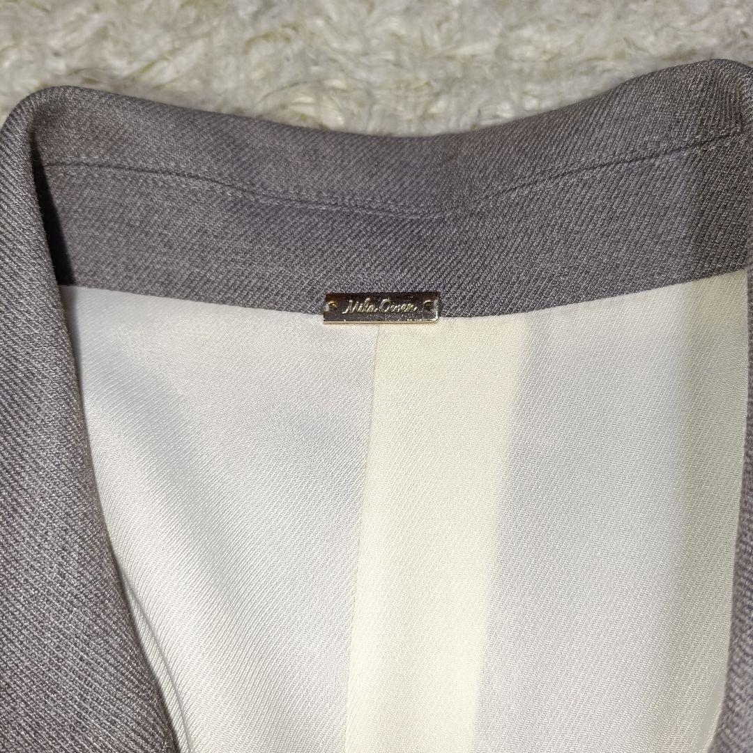 【美品】ミラオーウェン 金ボタン ダブルブレザー ジャケット グレー