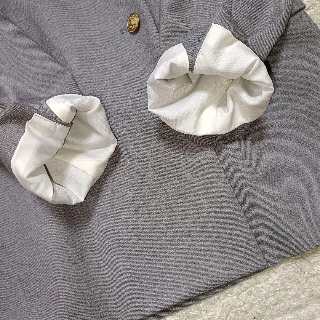 【美品】ミラオーウェン 金ボタン ダブルブレザー ジャケット グレー