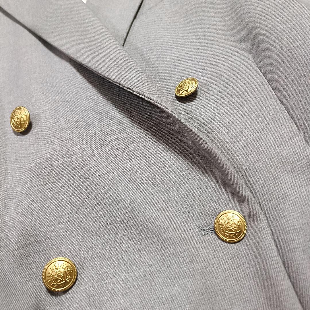 【美品】ミラオーウェン 金ボタン ダブルブレザー ジャケット グレー