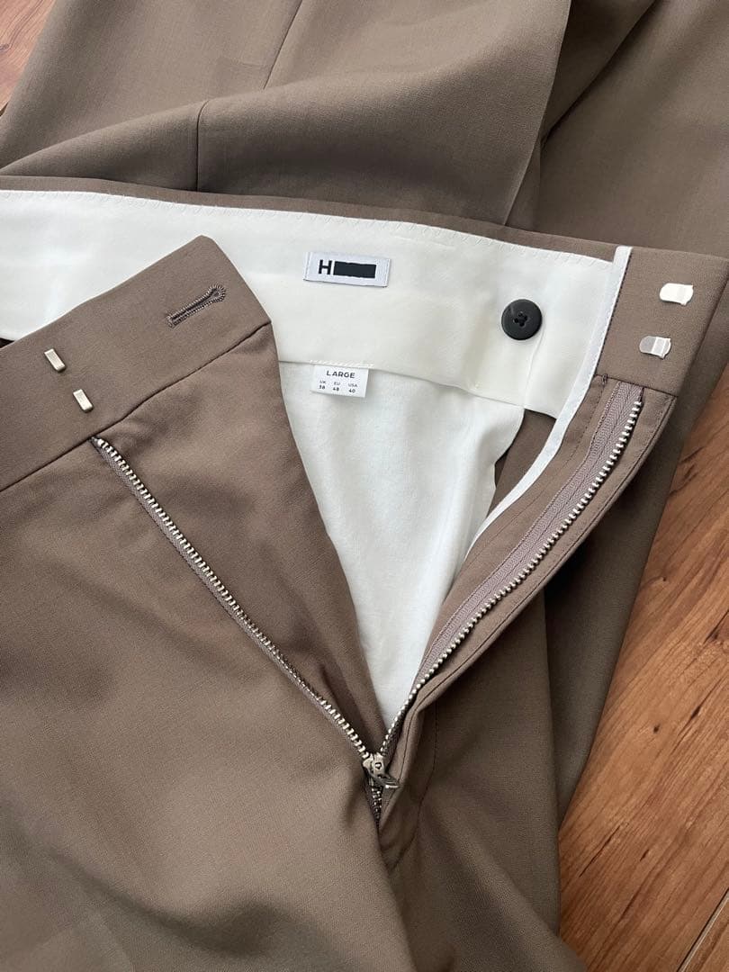 H BEAUTY & YOUTH トロピカルウール フレアスラックス 25年製