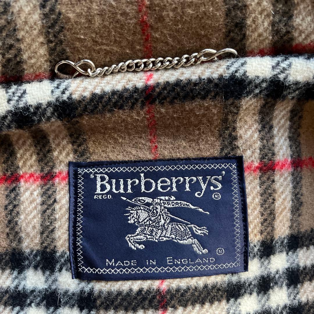 【ファンファン】バーバリー　ノバチェック　キャメル　ダッフルコート　英国製