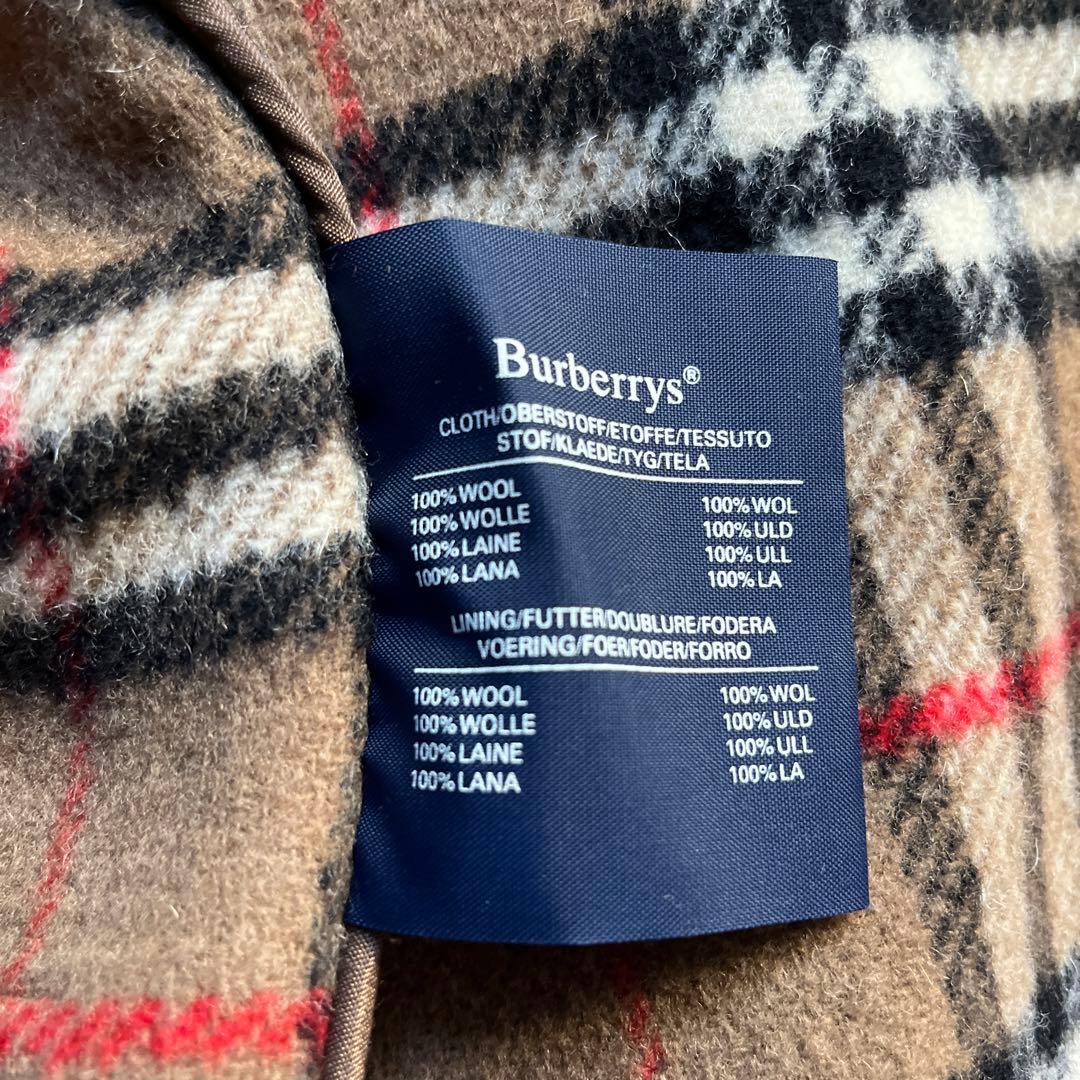 【ファンファン】バーバリー　ノバチェック　キャメル　ダッフルコート　英国製