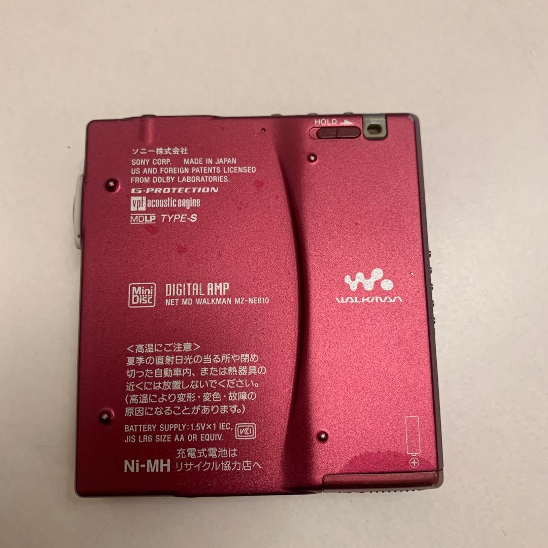 SONY MDウォークマン MZ-NE810 動作未確認　赤