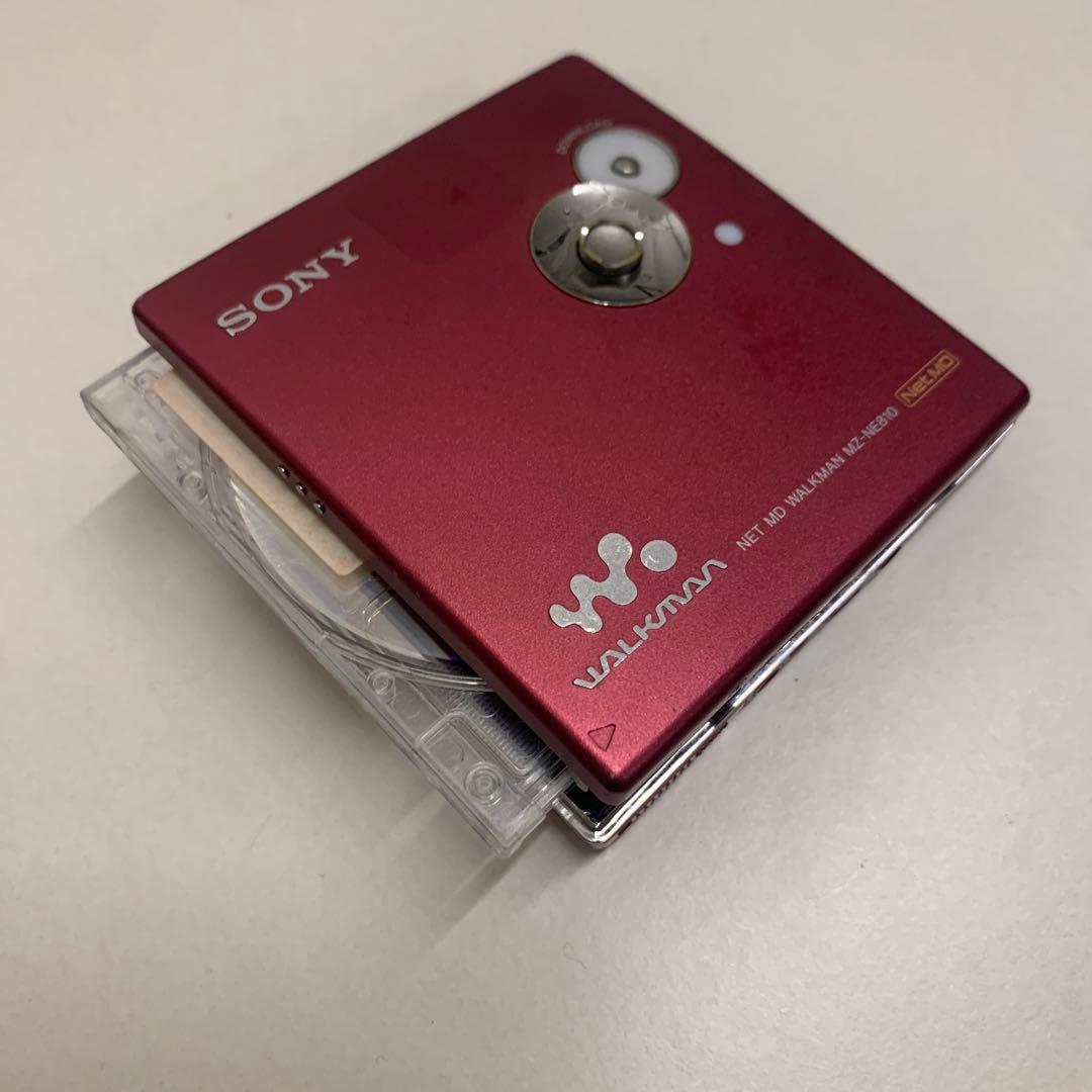 SONY MDウォークマン MZ-NE810 動作未確認　赤