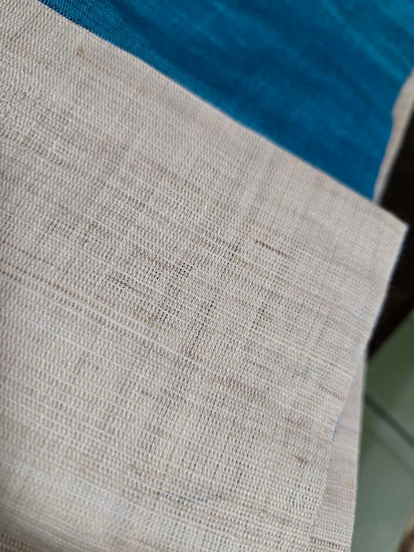 !日本橋竺仙 麻リバーシブル 名古屋帯 美品