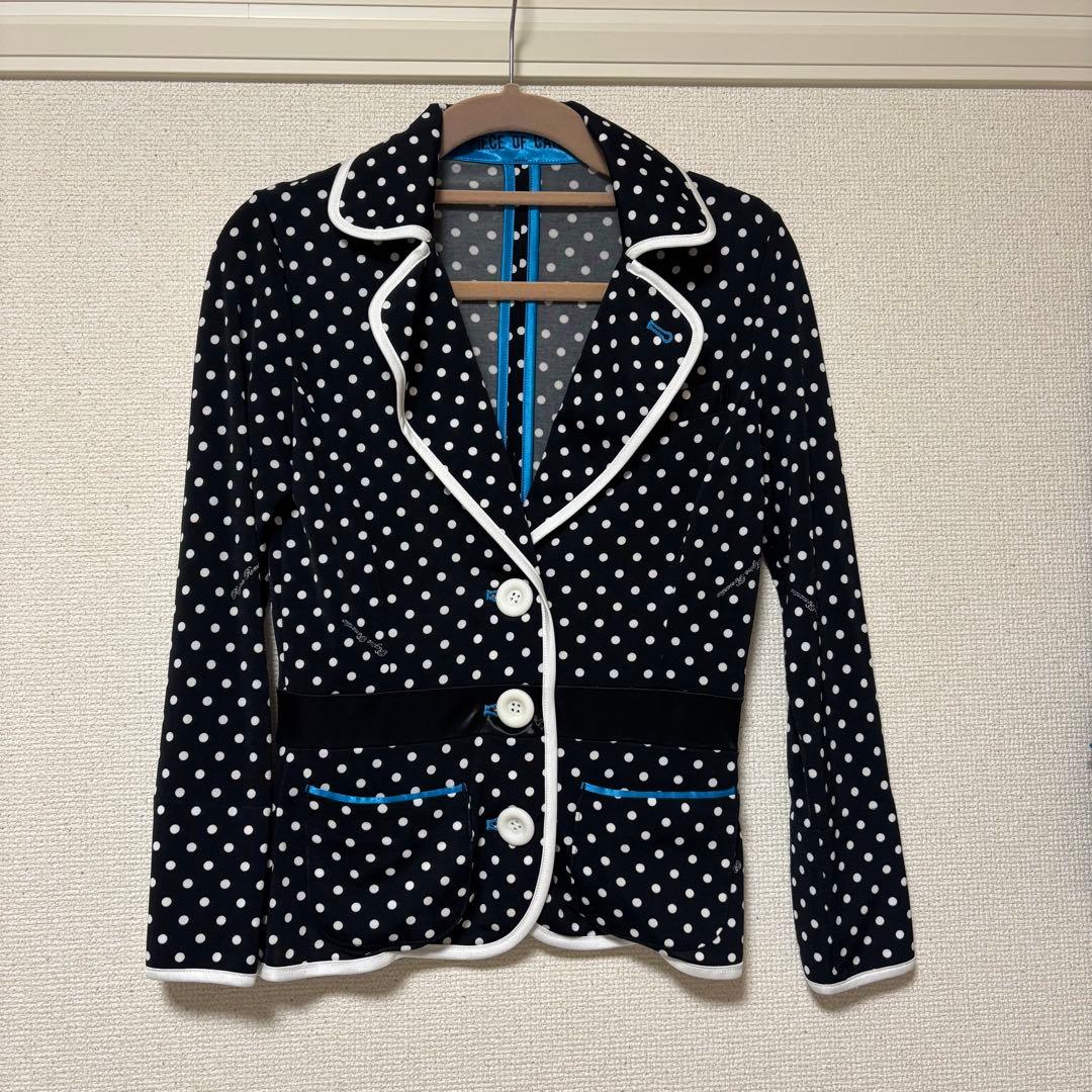 【美品】レジィーナロマンティコ水玉セットアップストレッチ◎ ジャケット×スカート