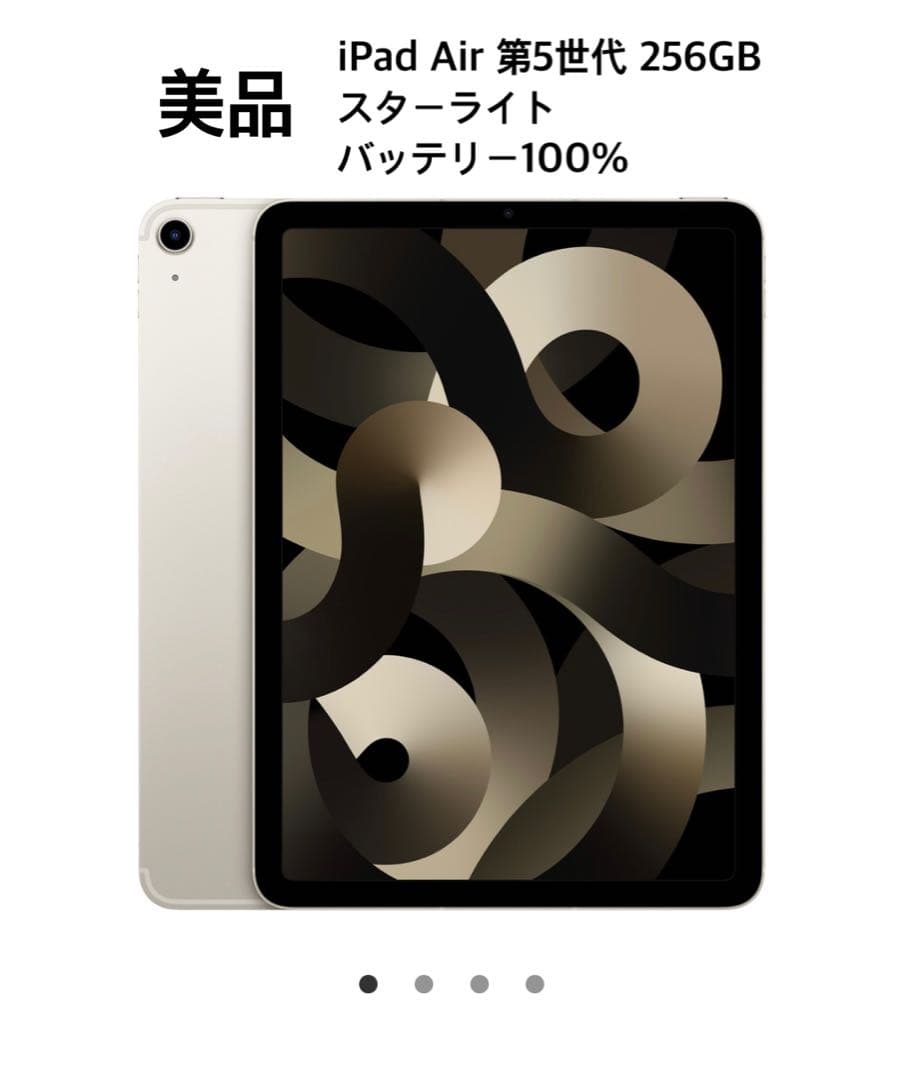 【美品】 iPad Air 第5世代 256GB バッテリー100%