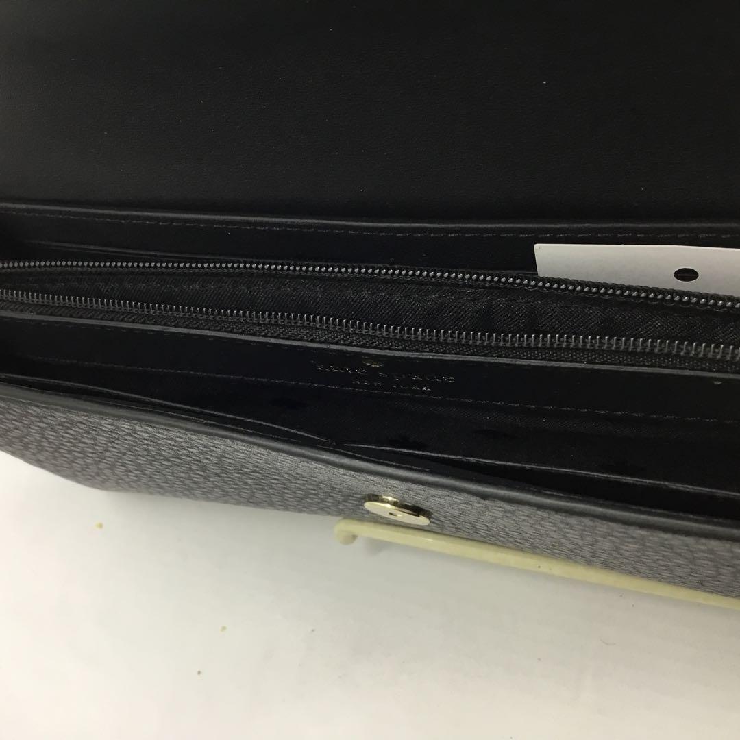 Kate Spade ケイトスペード　黒　フラップ　長財布