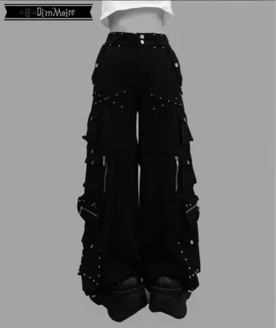 Dimmoire スタッズカーゴパンツ