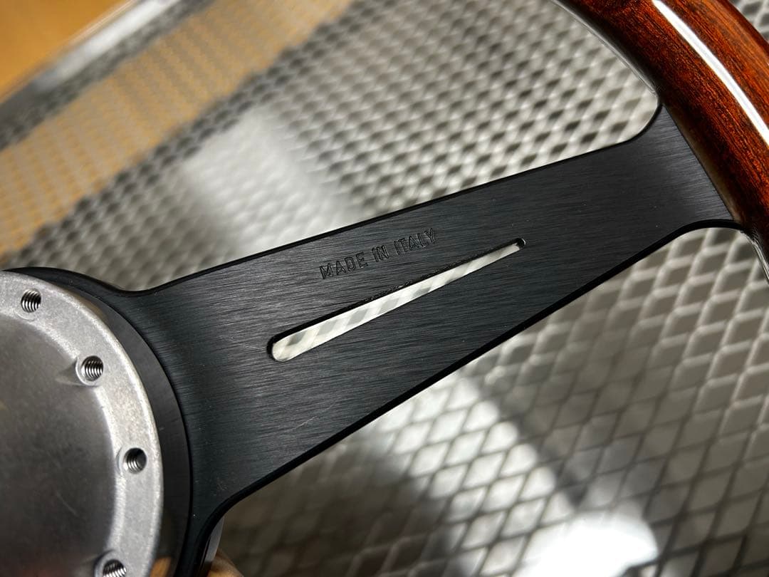 ナルディCLASSIC WOOD ウッド/ブラックスポーク　360mm N122