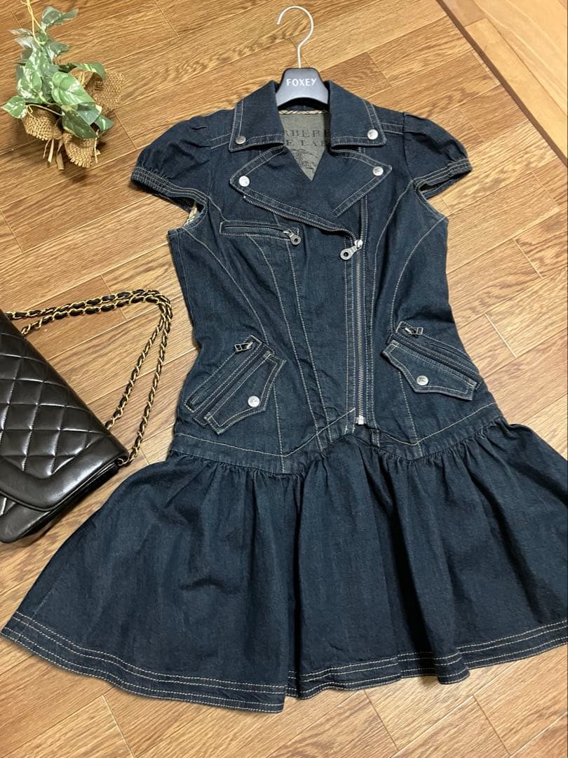 バーバリーブルーレーベル　デニムワンピース