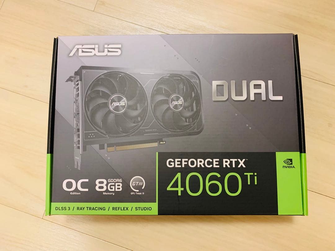グラフィックボード・グラボ・ビデオカード ASUS DUAL-RTX4060TI-O8G