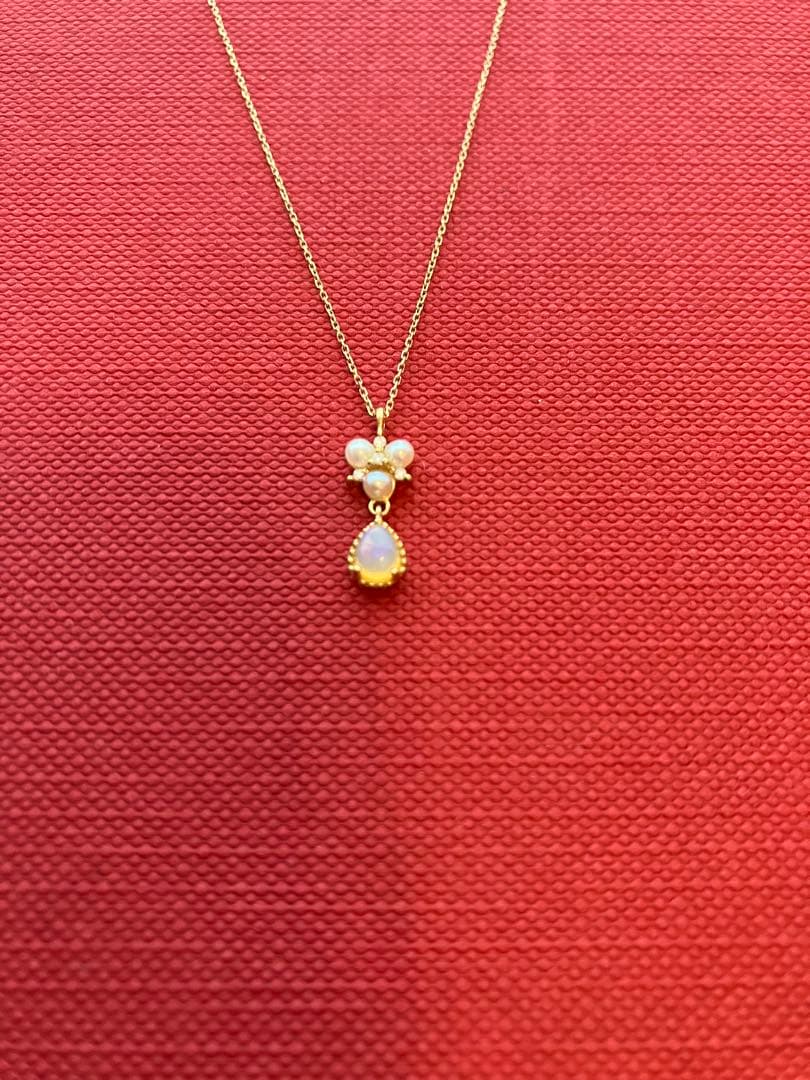 o*n様 碌山K10オパールネックレス　刻印あり