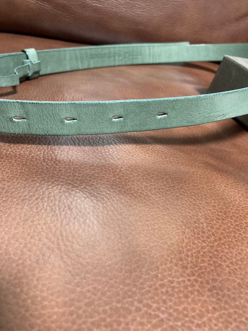 ミナペルホネン　オーバルバックルベルト　smorky green 箱付