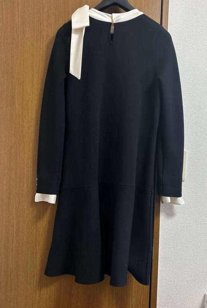 新作　美品　Apuweiser-richeネックリボンミニニットワンピース　2