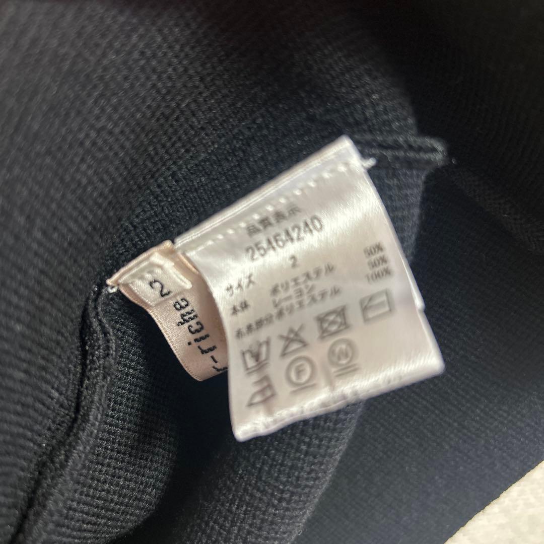 新作　美品　Apuweiser-richeネックリボンミニニットワンピース　2