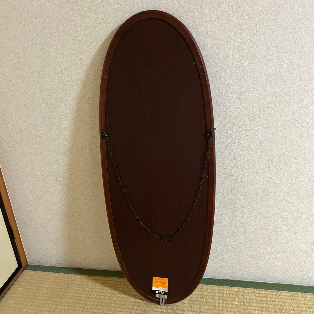 きなこ♪コメントの返信は必ず下さい専用！カリモク家具 姿見ミラー オーバル