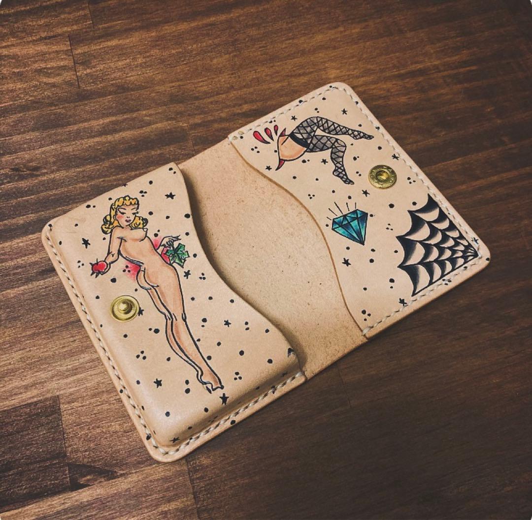 ◼︎オールドスクールタトュー　総柄カードケース　tattoo