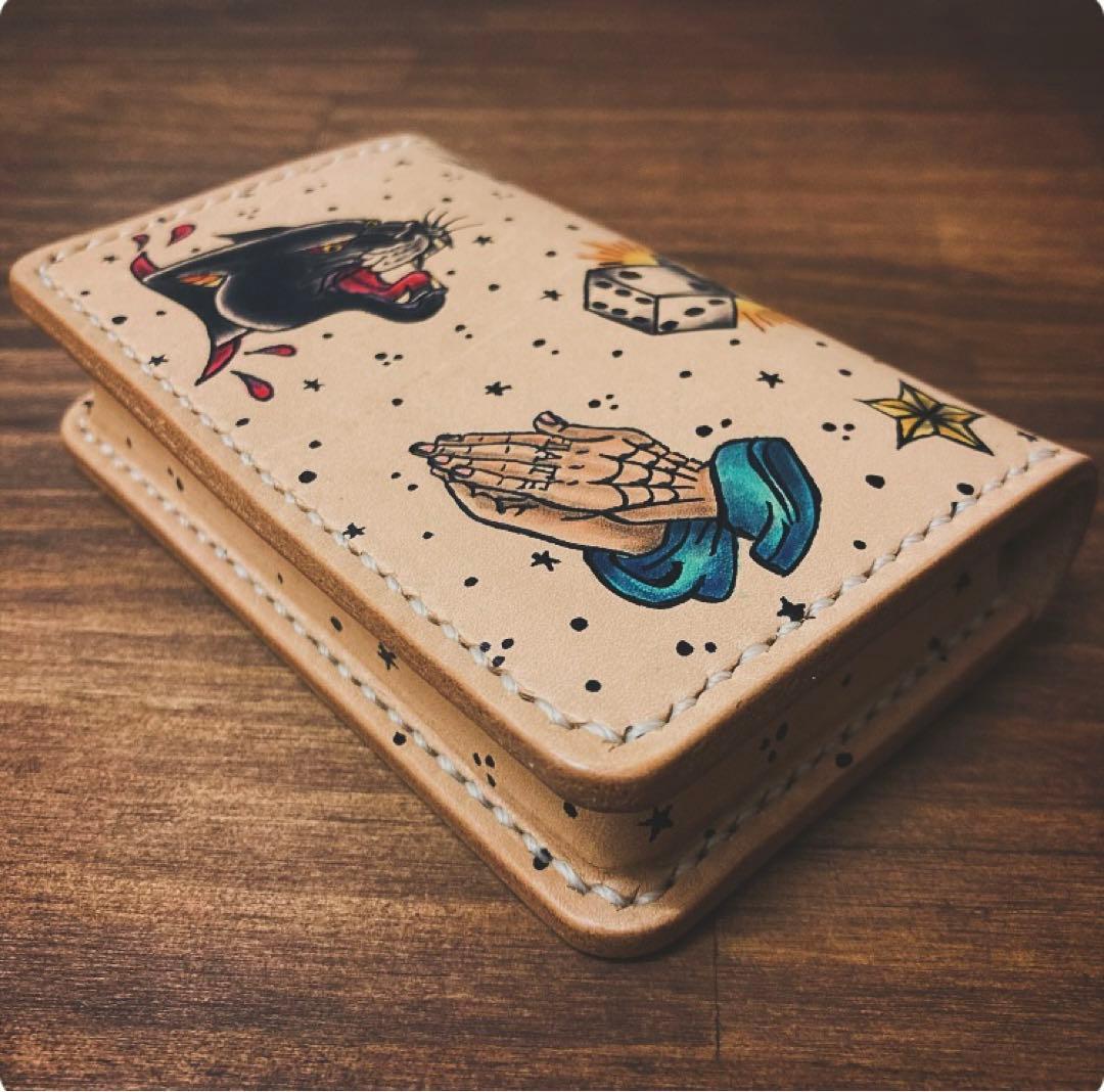 ◼︎オールドスクールタトュー　総柄カードケース　tattoo