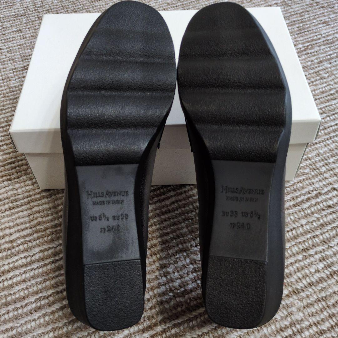 新品ヒルズアベニュー　Hモティーフクリアウェーブソールローファー　２４cm