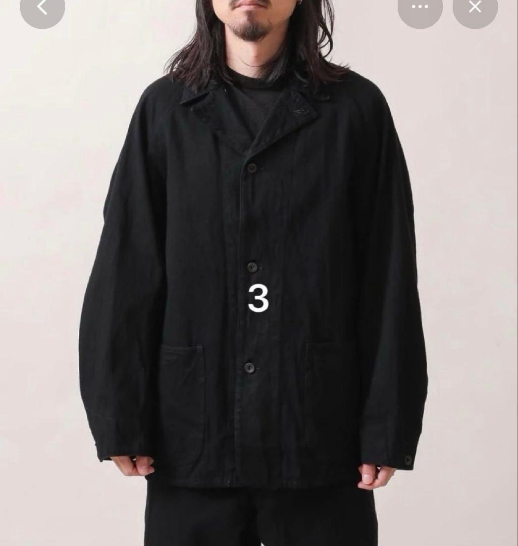 ま*う様 25AW COMOLI ブラックデニム ワークジャケット　サイズ3