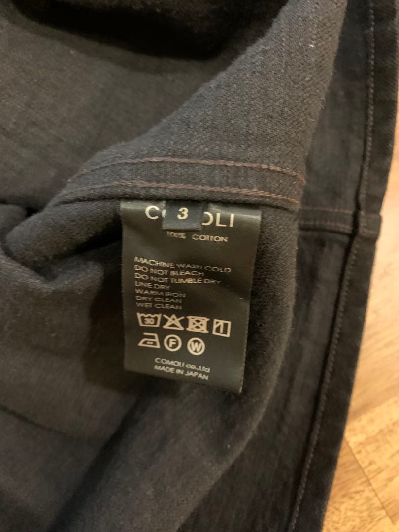 ま*う様 25AW COMOLI ブラックデニム ワークジャケット　サイズ3