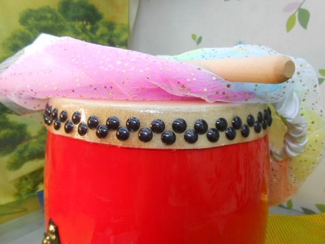 新品未使用(送料無料)12.500円 エイサー大太鼓24cm*31cm 撥付