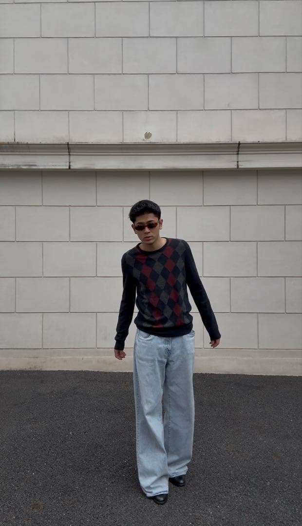 つ*さ様 PRADA アーガイル　ニット　セーター 56 ダイヤモンド